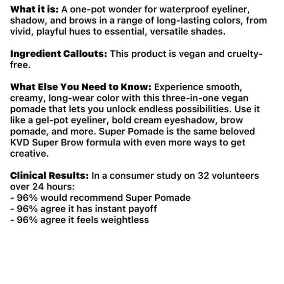 🌻2/$20 KVD Roxy Purple - bright grape
Super Pomade Eyeliner Shadow
Brow New - Picture 6 of 9